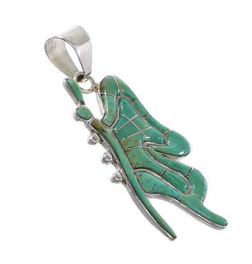 Turquoise Sterling Silver Butterfly Pendant AX95484